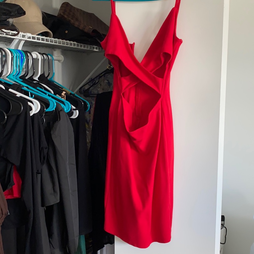 Red cut out bodycon dress